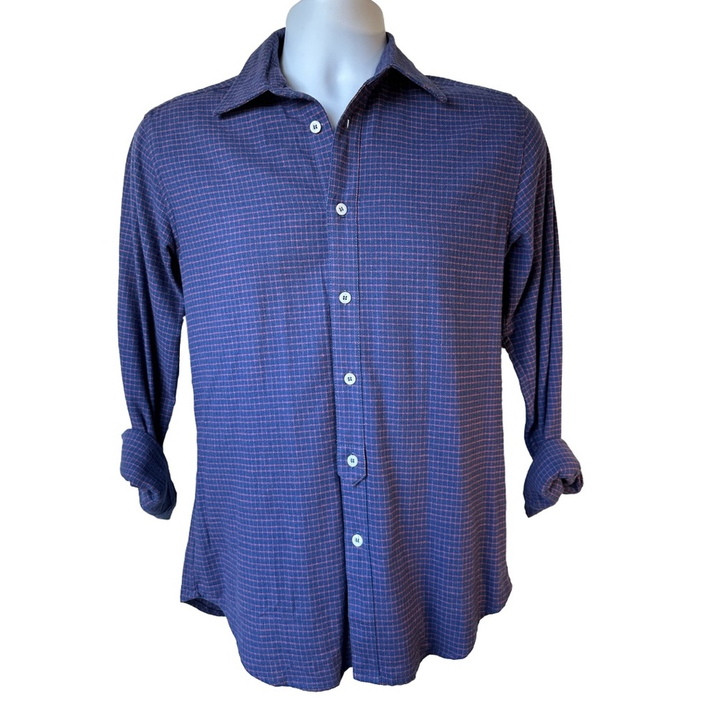 Stylish Navy Pink Checkered Men's Shirt